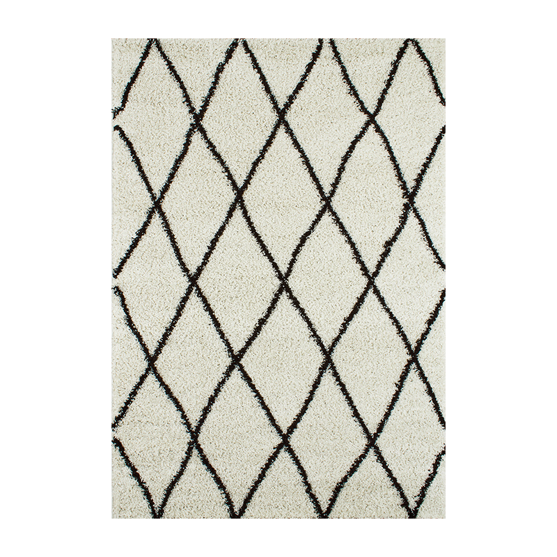 Tapis THEA crème motif losange 200x280 cm