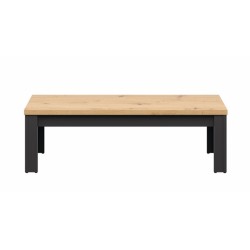 Table basse HESEN effet chêne et anthracite 130cm