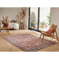 Tapis ERA rouge motifs orientaux 80x150 cm