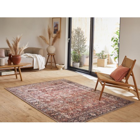 Tapis ERA rouge motifs orientaux 80x150 cm