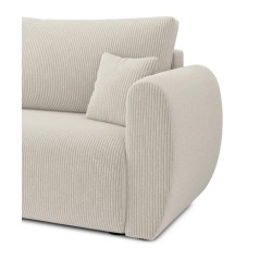 Canapé d'angle REFA convertible velours côtelé beige 4 places