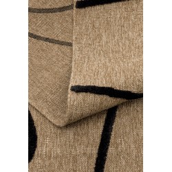 Tapis PIA noir motif linéaire 160x230 cm