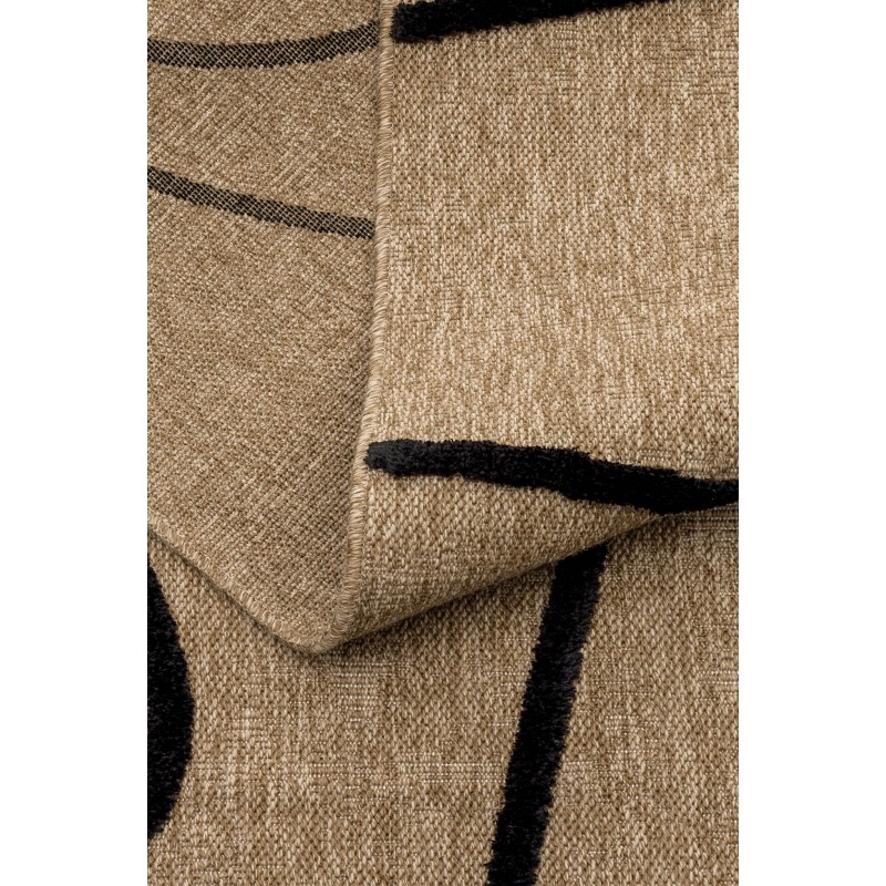 Tapis PIA noir motif linéaire 160x230 cm