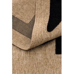 Tapis PIA noir motif contemporain 200x290 cm