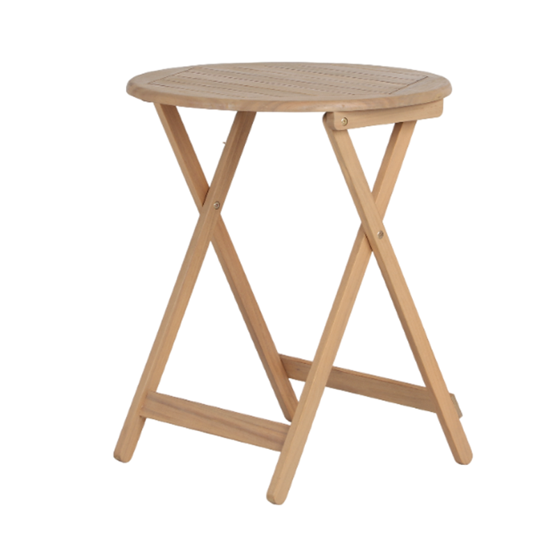 Ensemble table et chaises de jardin RIMINI 2 places en bois d'acacia et textilène taupe