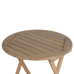Ensemble table et chaises de jardin RIMINI en bois d'acia et textilène vert kaki