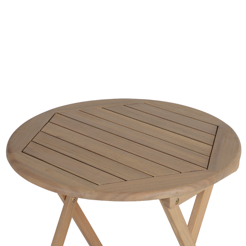 Ensemble table et chaises de jardin RIMINI en bois d'acia et textilène vert kaki