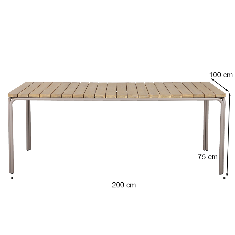 Table de jardin ASTI en bois d'acacia FSC200 cm