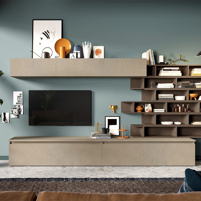 Rangement mural MARINA effet argile L69 x P30 x H29