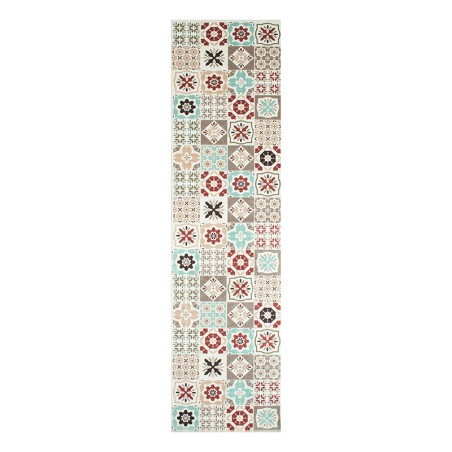Tapis de cuisine YARA multi couleurs motif carreaux de ciment 80x300cm
