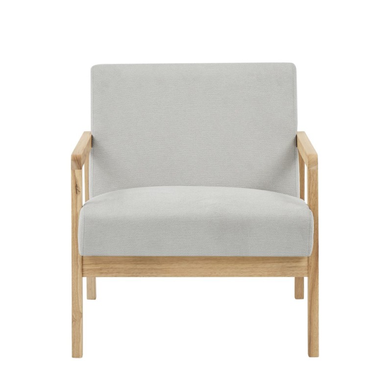 Fauteuil BONIFACIO en tissu gris clair
