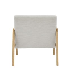 Fauteuil BONIFACIO en tissu gris clair