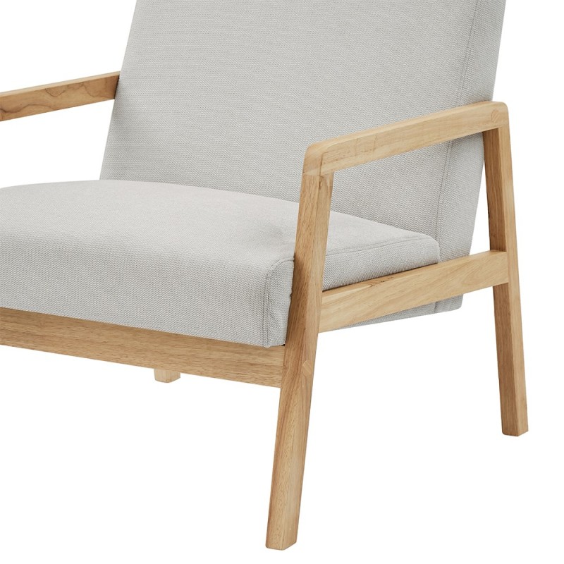 Fauteuil BONIFACIO en tissu gris clair