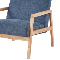 Fauteuil BONIFACIO en tissu bleu
