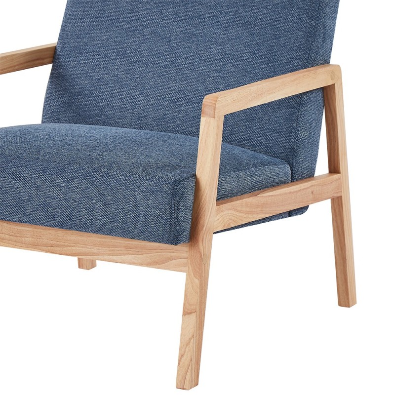 Fauteuil BONIFACIO en tissu bleu