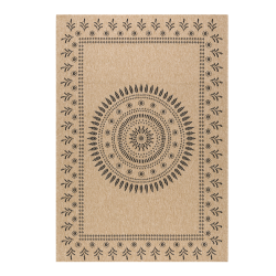 Tapis d'extérieur PALMA marron et noir aspect jute 160x230 cm