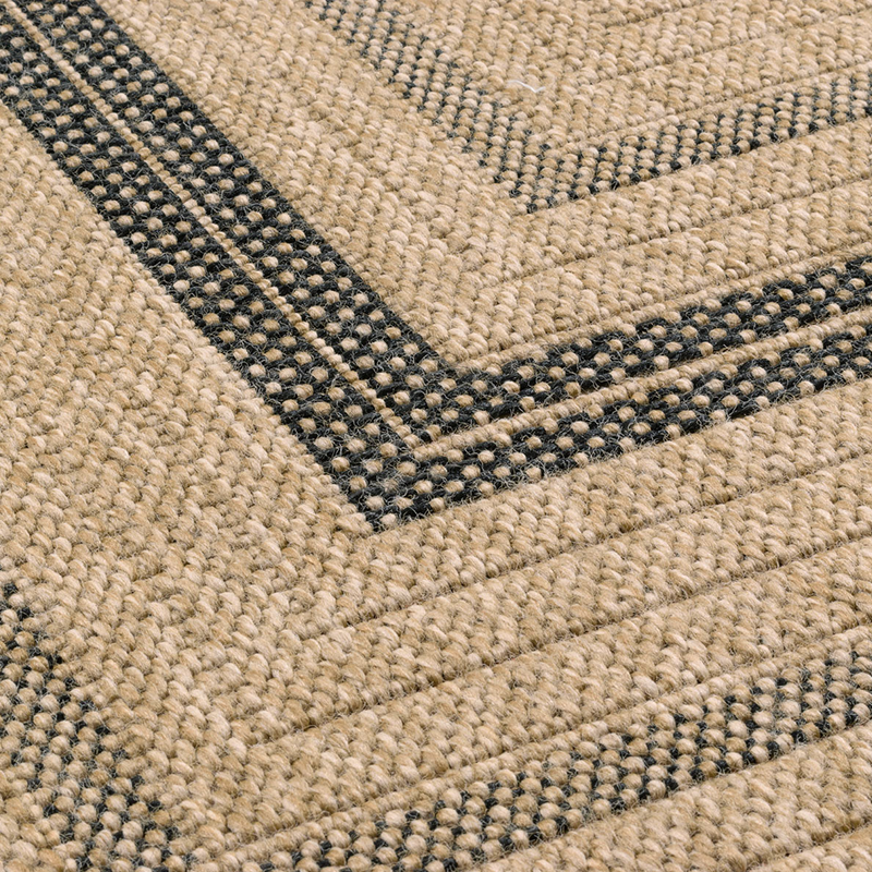 Tapis d'extérieur MENORCA marron et noir aspect jute 160x230 cm