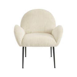 Fauteuil GINA velours côtelé beige