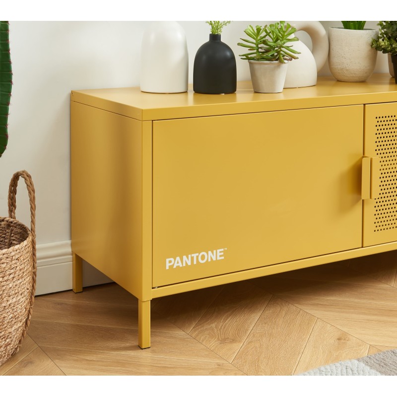 Meuble TV PANTONE jaune moutarde