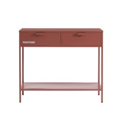 Console PANTONE métal terracotta 100cm