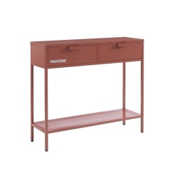 Console PANTONE métal terracotta 100cm