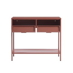 Console PANTONE métal terracotta 100cm