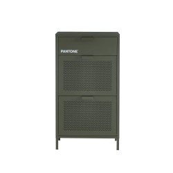 Meuble à chaussures PANTONE métal olive foncé 55cm