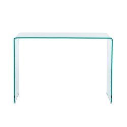 Console GINZA verre trempé transparent 110cm
