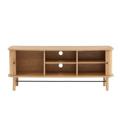 Meuble tv ERNEST frêne portes tambour