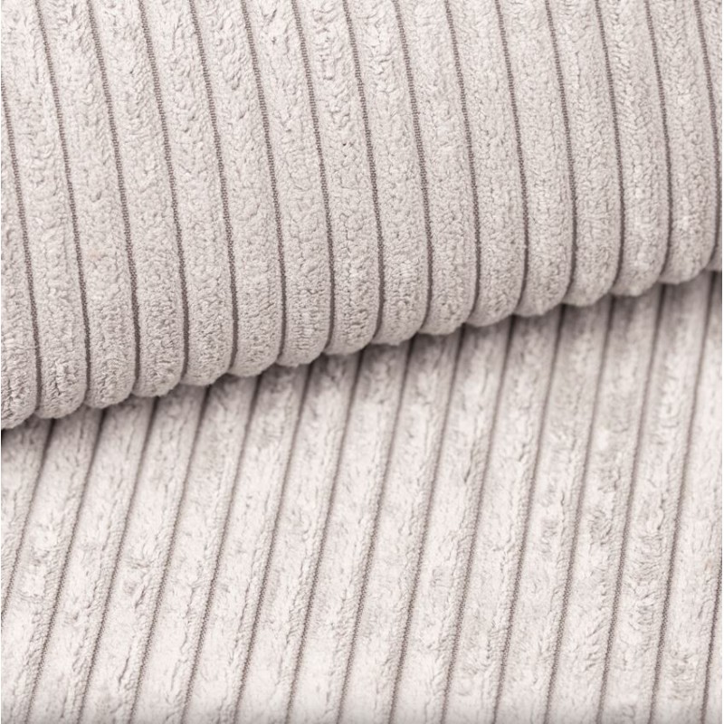 Canapé angle MAX convertible velours côtelé beige 4 places