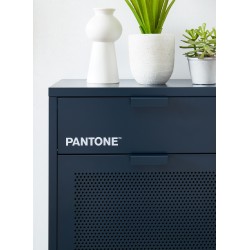 Meuble à chaussures PANTONE métal bleu nuit 55cm