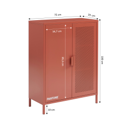 Buffet PANTONE métal terracotta h100cm