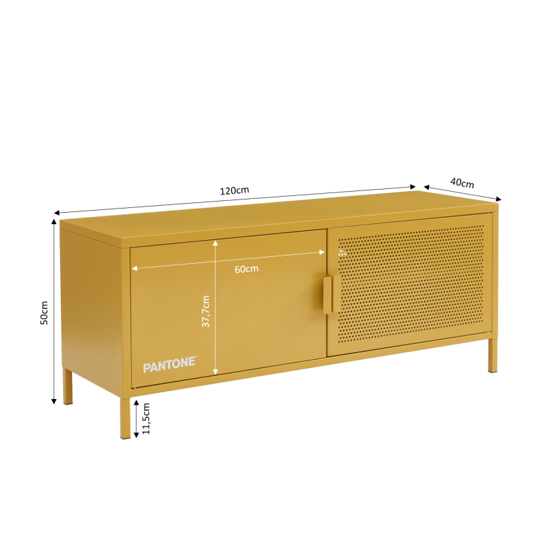 Meuble TV PANTONE jaune moutarde