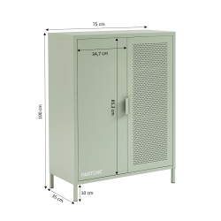 Buffet PANTONE métal vert amande h100cm