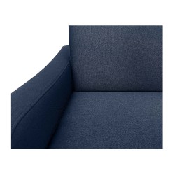 HORACE canapé convertible 3 places bleu nuit matelas Dunlopillo 140cm