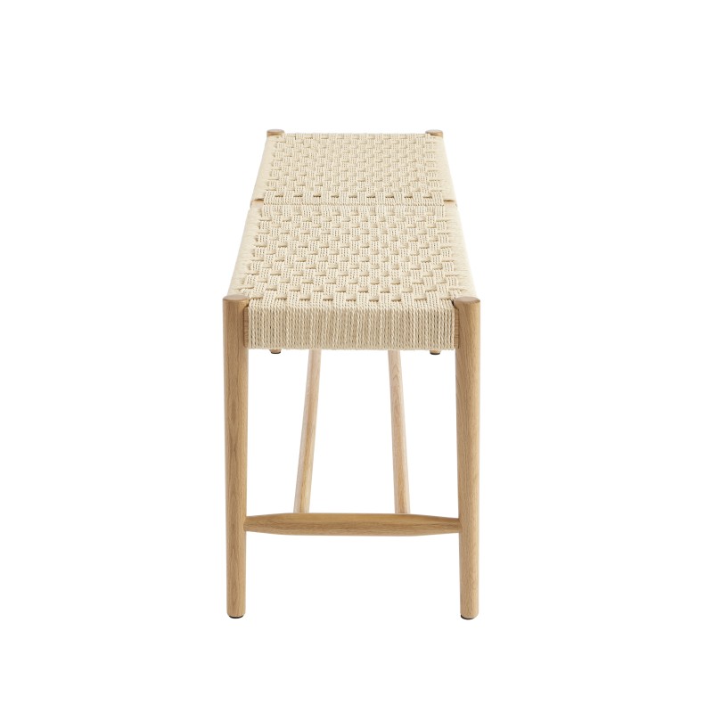 Banc MOTTO chêne massif et corde 120cm