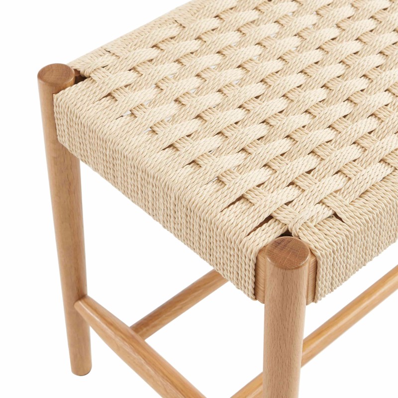 Banc MOTTO chêne massif et corde 120cm