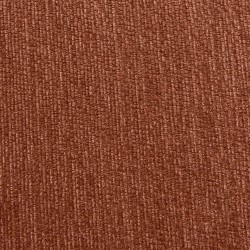 Lot de 2 tabourets CASSIE tissu chenille terracotta et pieds métal noir
