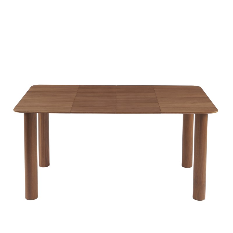 Table à manger PILAR placage noyer extensible 90-160cm