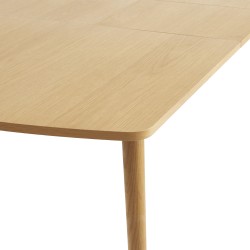 Table extensible LEON effet chêne 160-200cm