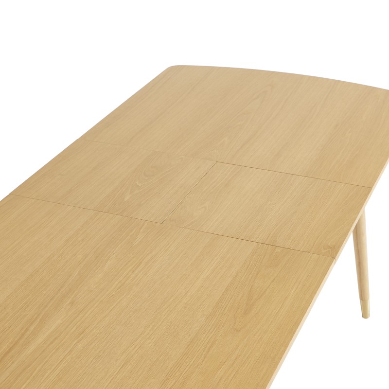 Table extensible LEON effet chêne 160-200cm