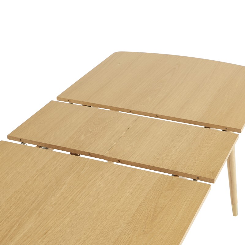 Table extensible LEON effet chêne 160-200cm