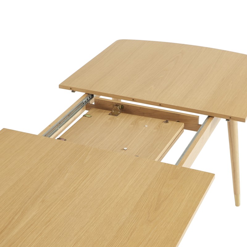 Table extensible LEON effet chêne 160-200cm