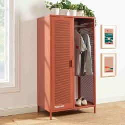 Vestiaire PANTONE métal terracotta avec penderie h145cm