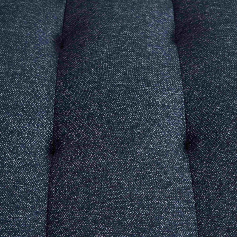 Canapé droit TOBI en tissu bleu fixe 3 places
