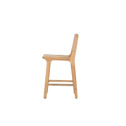 Lot de 2 tabourets de bar KUTA en corde hauteur d'assise 66 cm