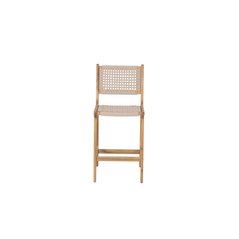 Lot de 2 tabourets de bar KUTA en corde hauteur d'assise 66 cm