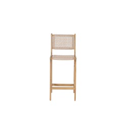 Lot de 2 tabourets de bar KUTA en corde hauteur d'assise 76 cm