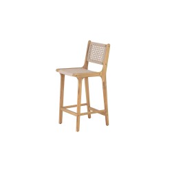 Lot de 2 tabourets de bar KUTA en corde hauteur d'assise 76 cm