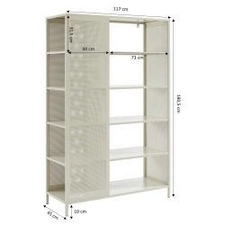 Bibliothèque PANTONE métal beige sable h180cm